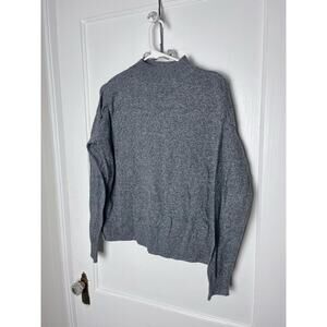 Old Navy Women's Dark Heather Gray Mock Neck Slouchy Boxy Sweater Small